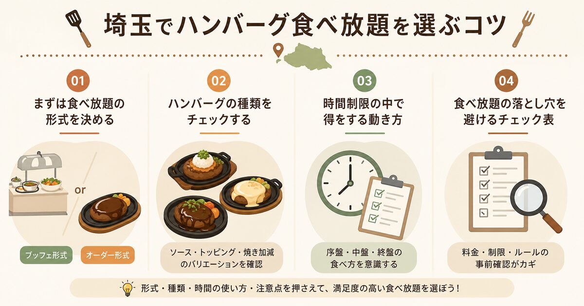 埼玉でハンバーグ食べ放題を選ぶコツ