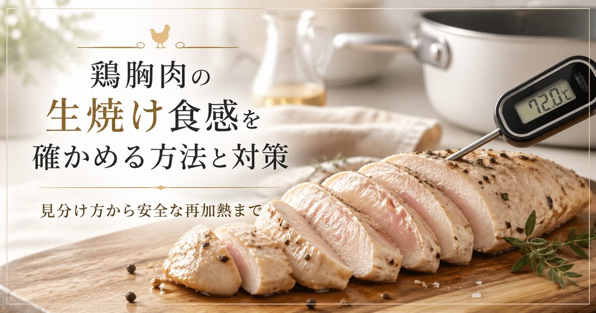 鶏胸肉の生焼け食感を確かめる方法と対策｜見分け方から安全な再加熱までプロがわかりやすく解説