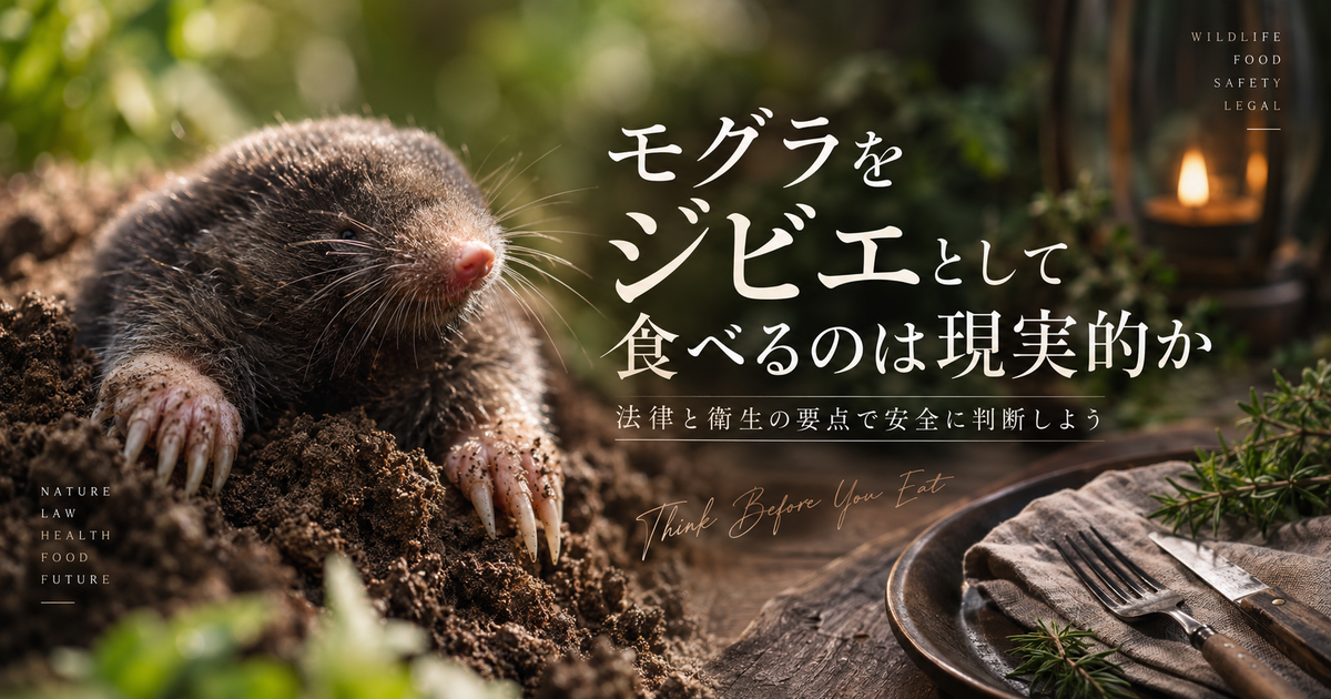 モグラをジビエとして食べるのは現実的か｜法律と衛生の要点で安全に判断しよう！