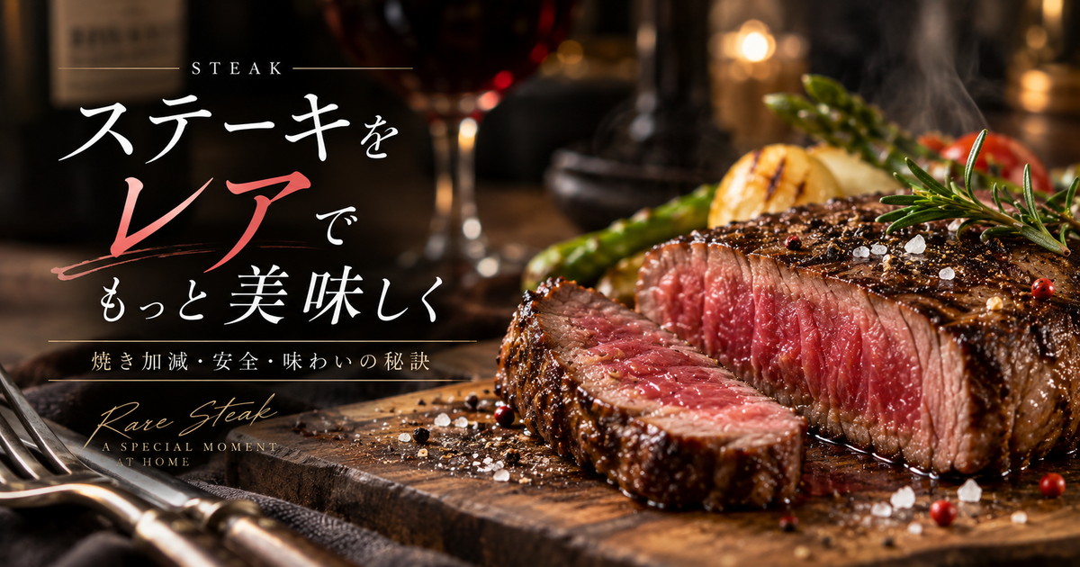 ステーキをレアで美味しく楽しむ方法｜失敗しない焼き加減と安全・味のプロ直伝ポイント