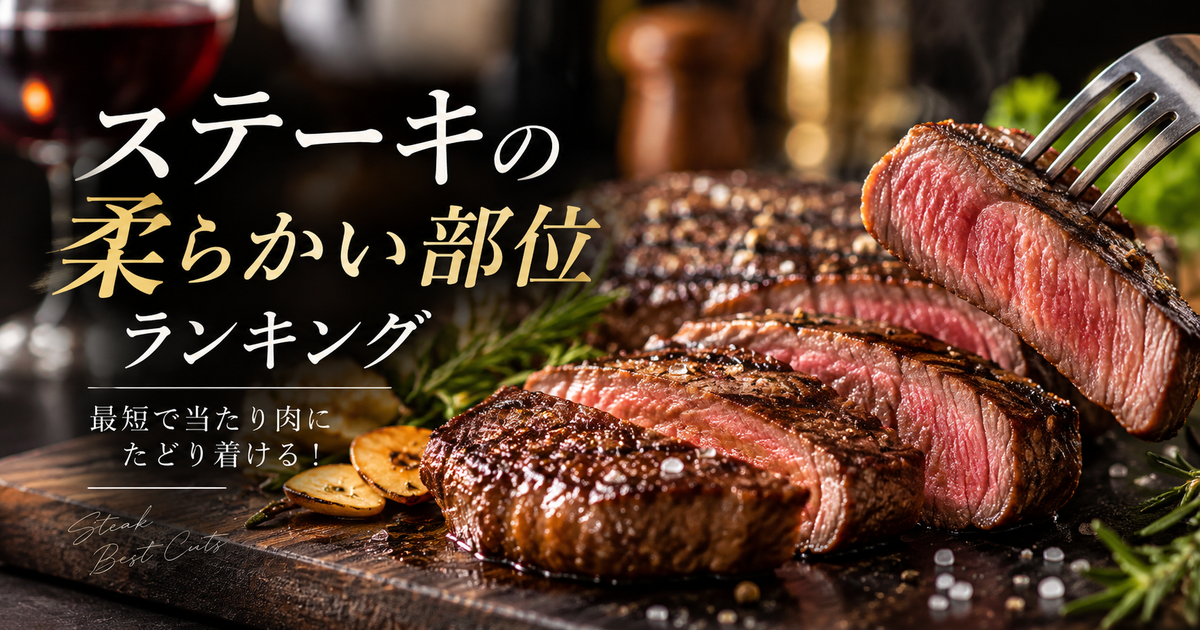 ステーキの柔らかい部位ランキング｜最短で当たり肉にたどり着ける！